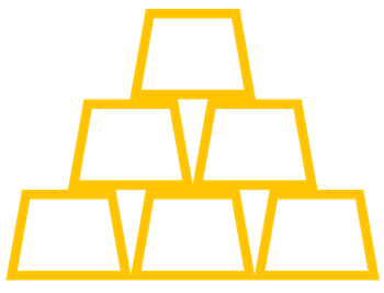 Dessin de lingots d’or empilés